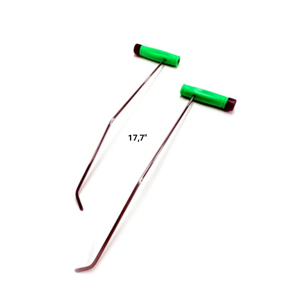 2 tiges à courbe spéciale vertes, outils PDR