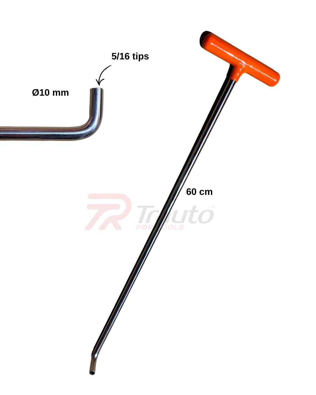 Varilla de una curva con punta intercambiable, talla 5/16