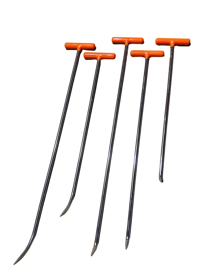 Set de 5 tiges à une courbure et extrémité pointue