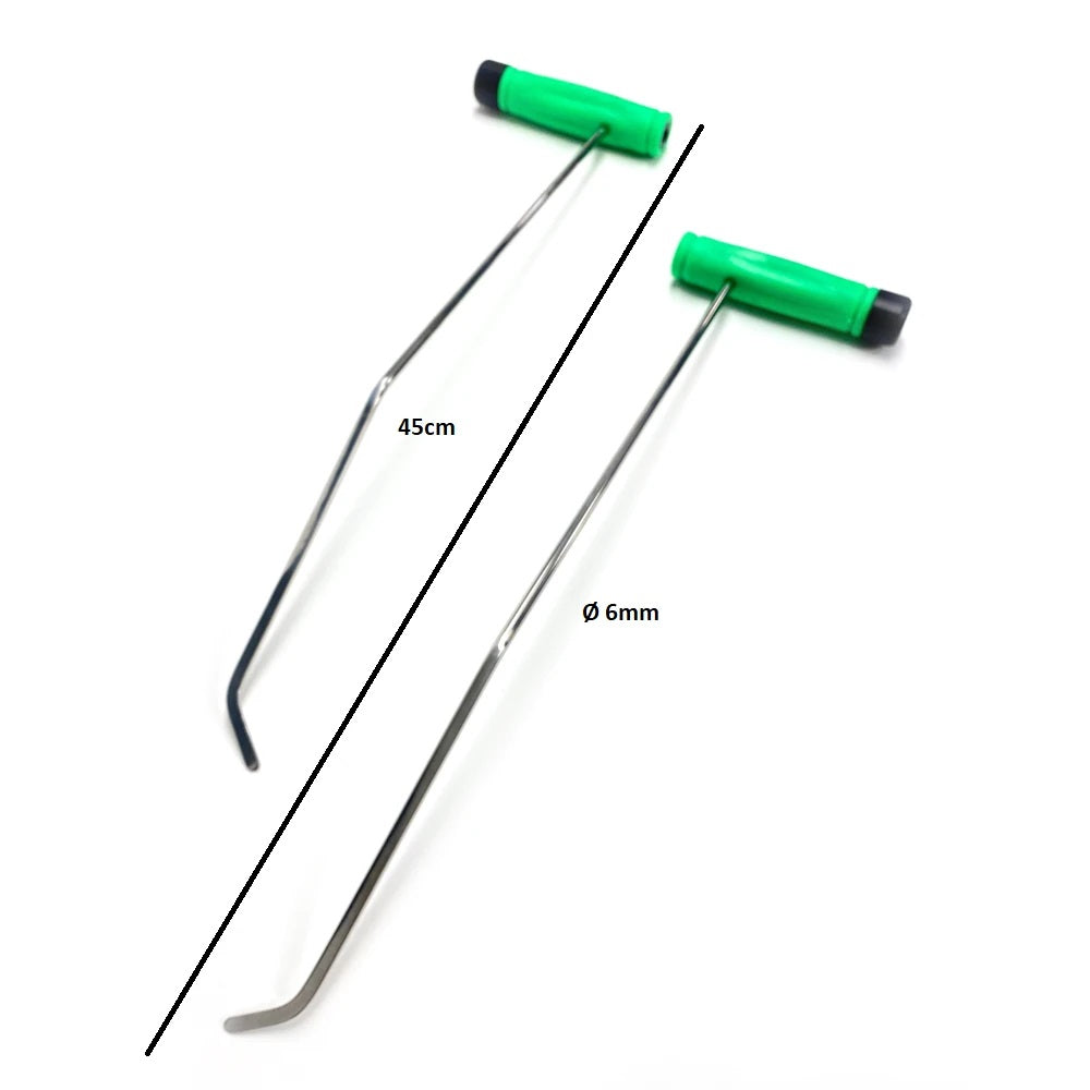 2 tiges à courbe spéciale vertes, outils PDR