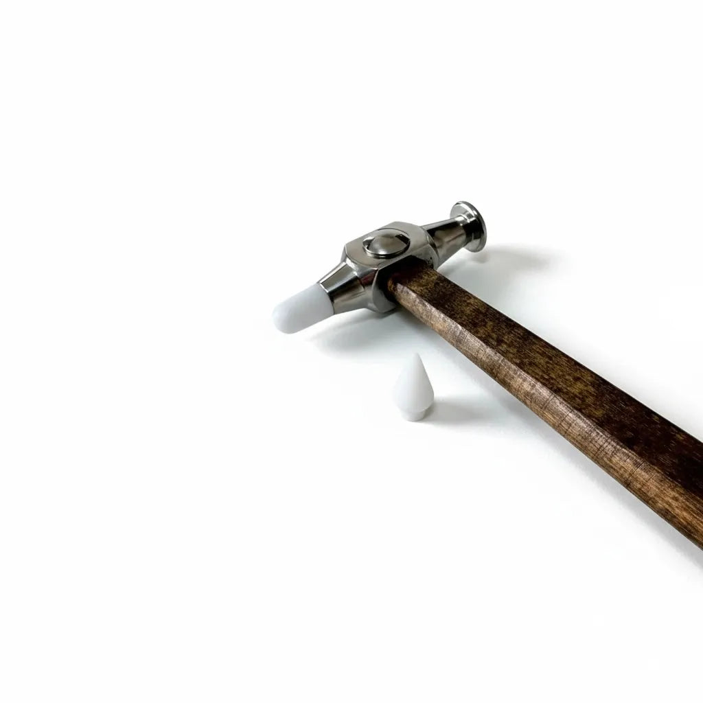 Juego de 2 martillos botadores PDR de acero inoxidable (mango de madera)