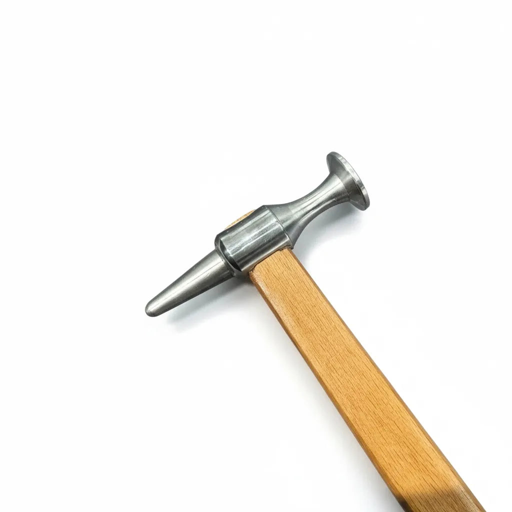 Martello PDR in acciaio inox con impugnatura in legno, utensile professionale per riparazione bolli senza verniciatura