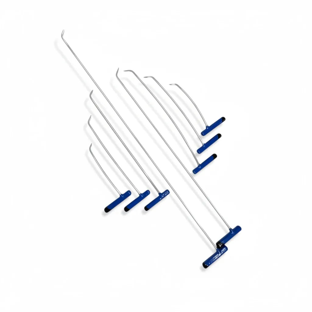 Zanfora Edition 8-teiliges Heavy-Duty-PDR-Stangenset mit Einfachbiegung (scharfe Spitze)