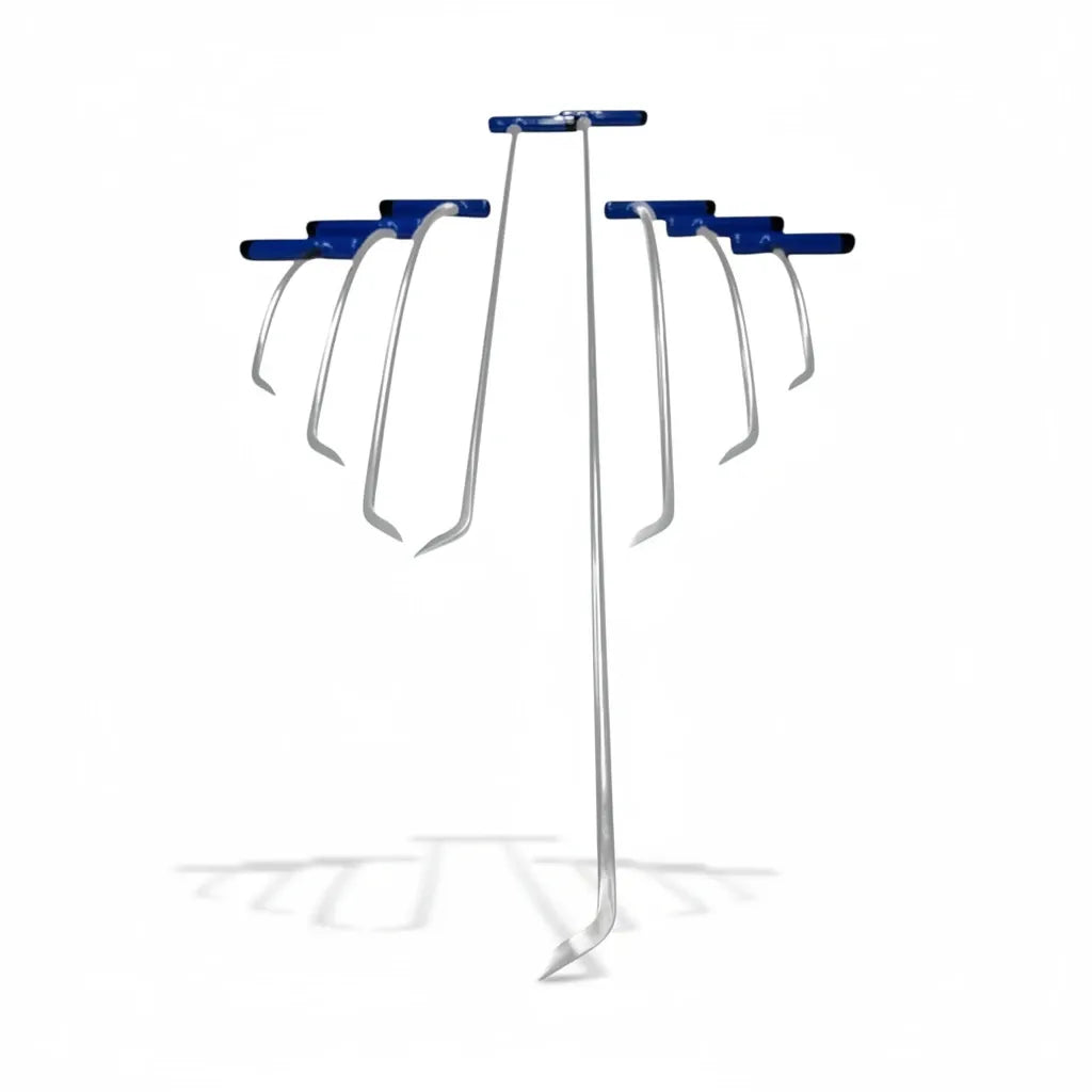 Zanfora Edition 8-teiliges Heavy-Duty-PDR-Stangenset mit Einfachbiegung (scharfe Spitze)