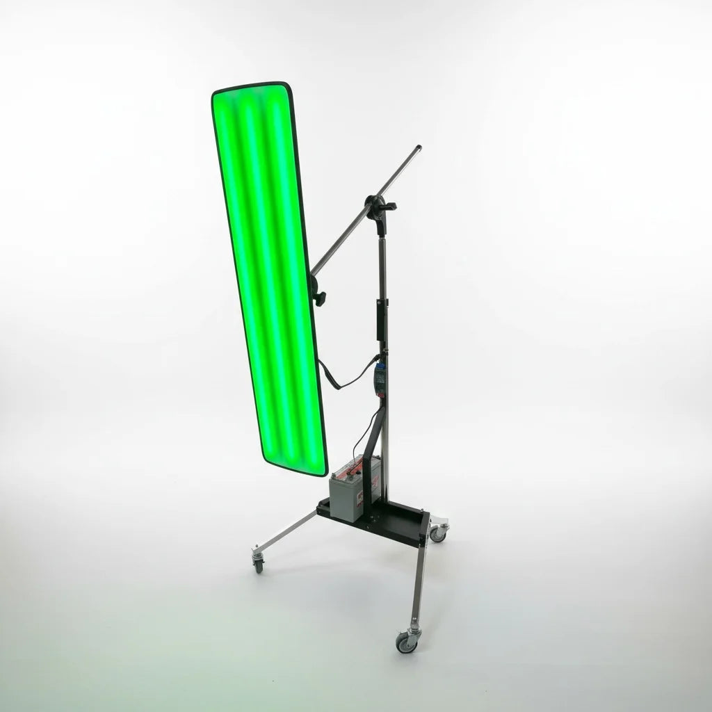 9-LED-PDR-Lampe mit Magnethalterung, professioneller Aluminiumrahmen, Akku oder Kabel