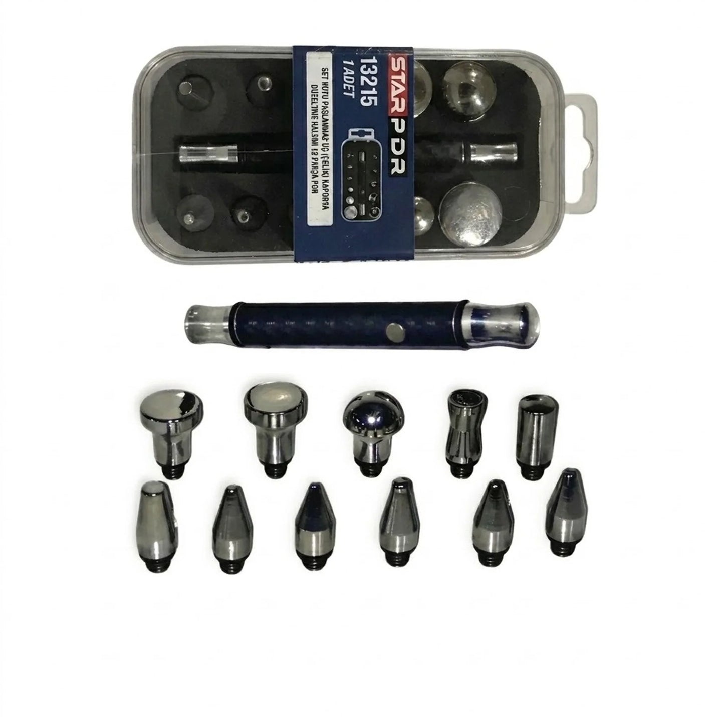 DentPDR 12-Piece M8 Stainless Steel Tip Set with Storage Box