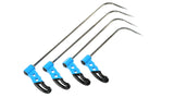 4-Piece Stainless Steel Adjustable Handle Rod Set (Sharp Tip)