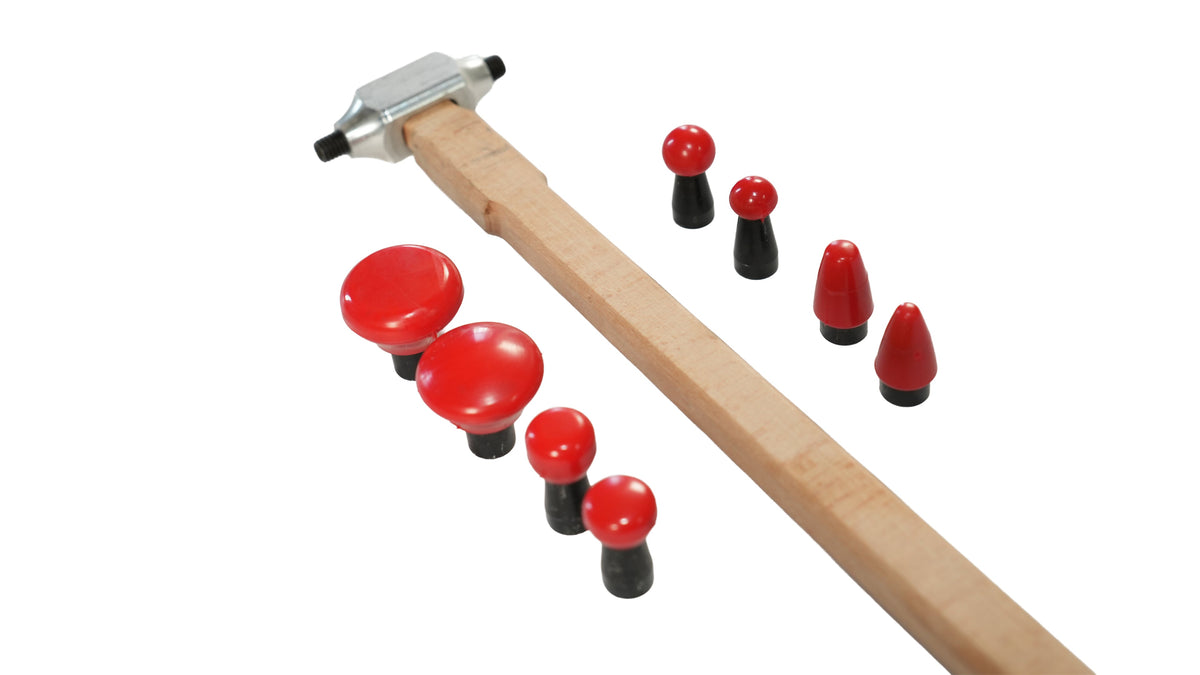 PDR Aluminum Head Hammer Set + 8 Interchangeable Tips