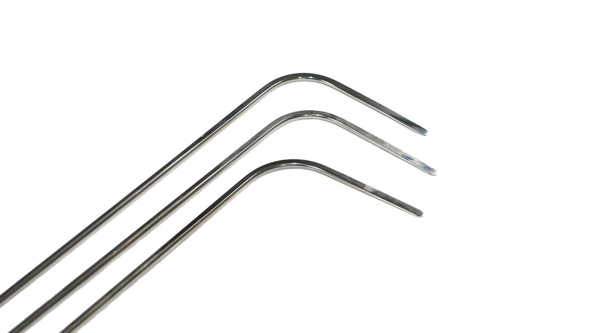 3-Piece Stainless Steel Adjustable Handle Rod Set (Round Tip)