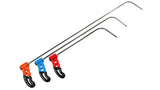 3-Piece Stainless Steel Adjustable Handle Rod Set (Round Tip)