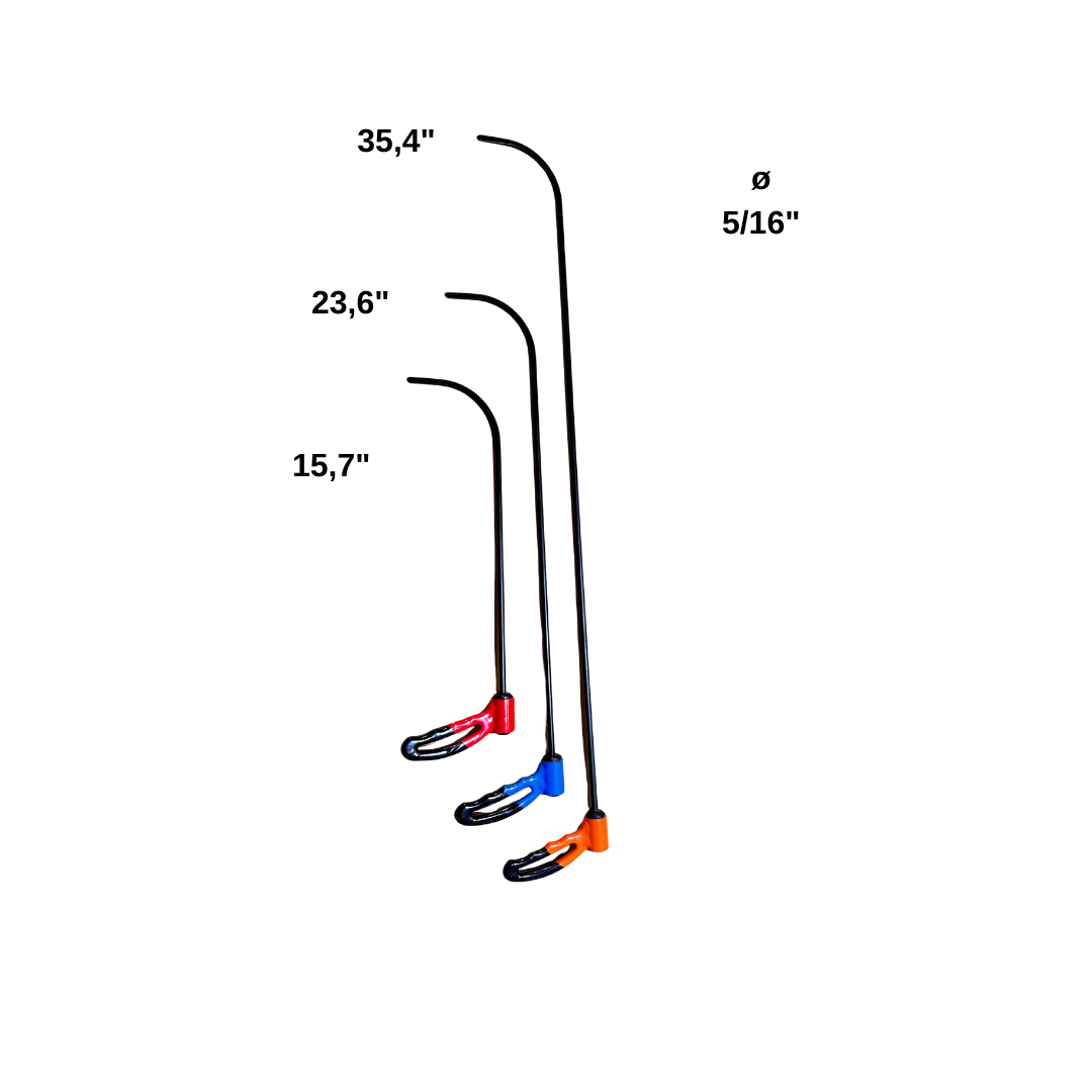 3 Pieces Adjustable Handle Rod Set - PDR Tools