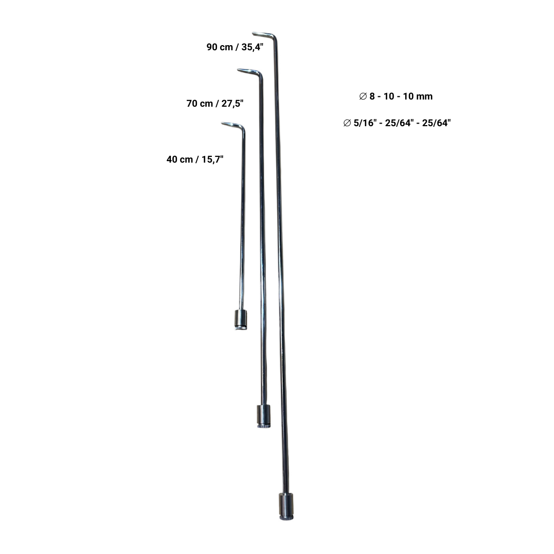 PDR 26 Pcs Rotatable and Tactical Handle Stainless Steel Rod Set