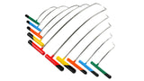 10-Piece Stainless Steel Single Bend Curved PDR Rod Set (Sharp Tip)