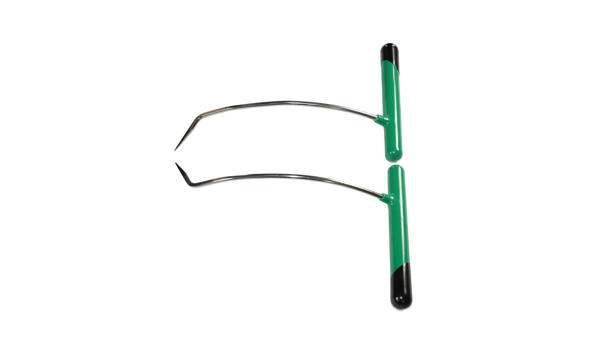 10-Piece Stainless Steel Single Bend Curved PDR Rod Set (Sharp Tip)