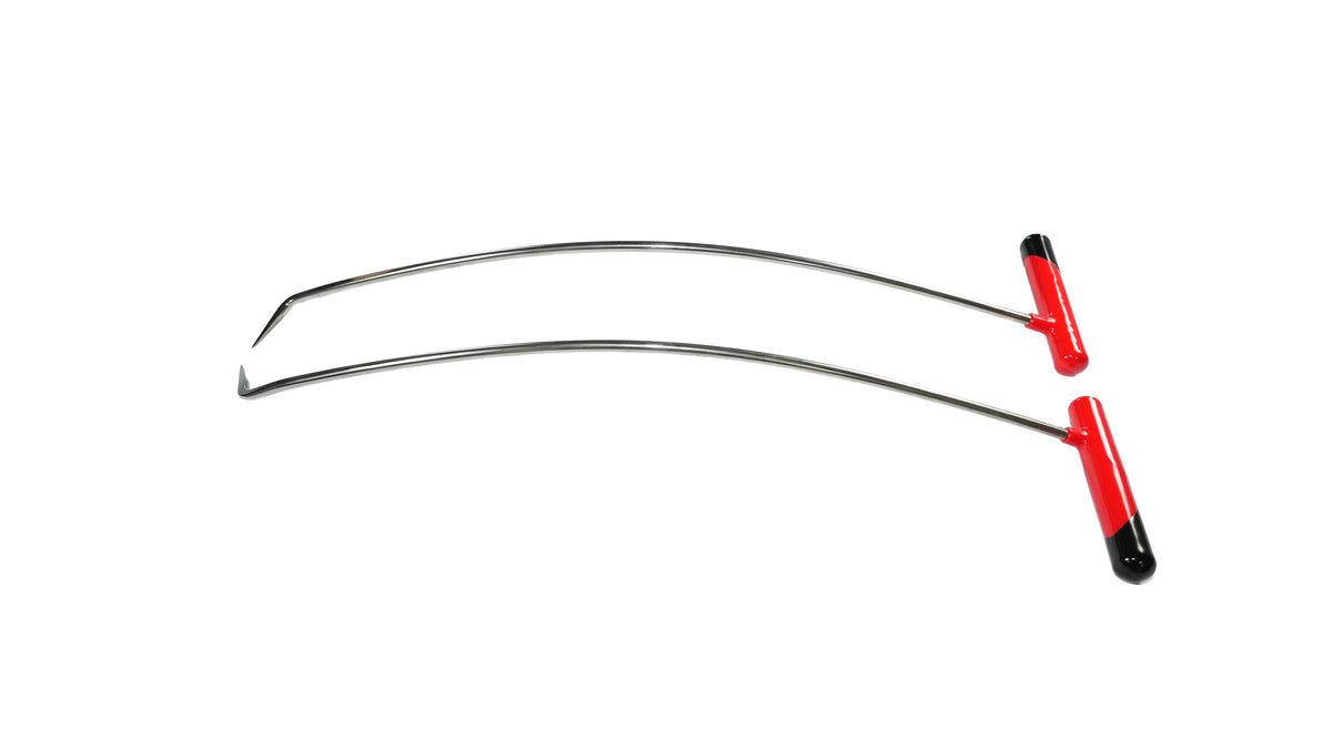 10-Piece Stainless Steel Single Bend Curved PDR Rod Set (Sharp Tip)