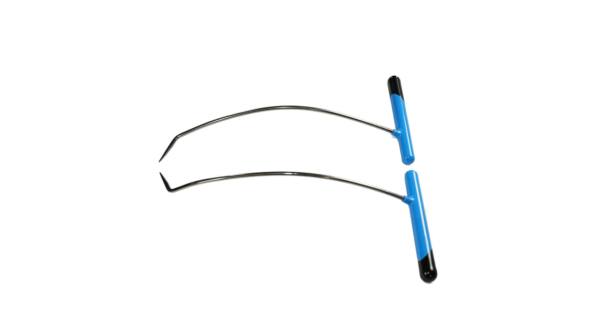 10-Piece Stainless Steel Single Bend Curved PDR Rod Set (Sharp Tip)