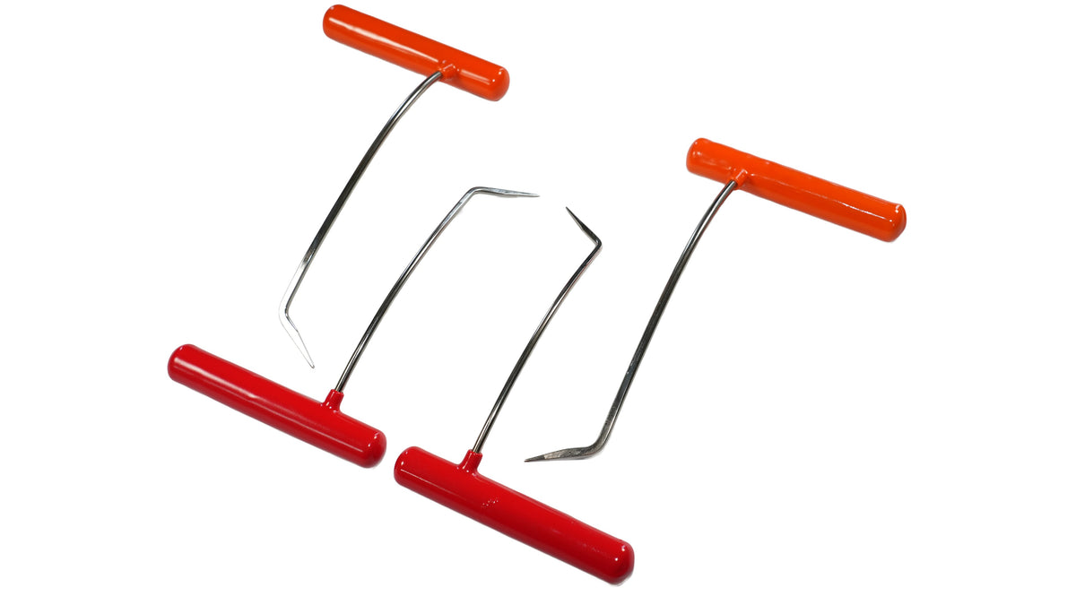 4-Piece Stainless Steel Single Bend PDR Rod Set (Sharp Tip)