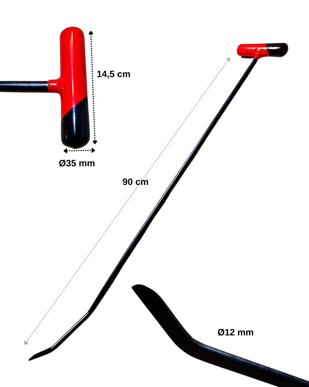 PDR Rod Stick Double Bend Sharp End Rod