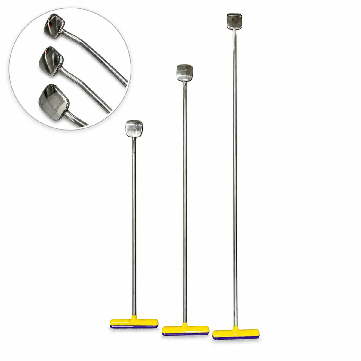 Mantova Edition 3-Piece Double-Bend Tapered Square Head PDR Rod Set with T-Handles (10mm)