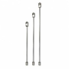 Set de 3 tiges PDR droites à tête ovale large verticale, édition Trieste (10 mm)