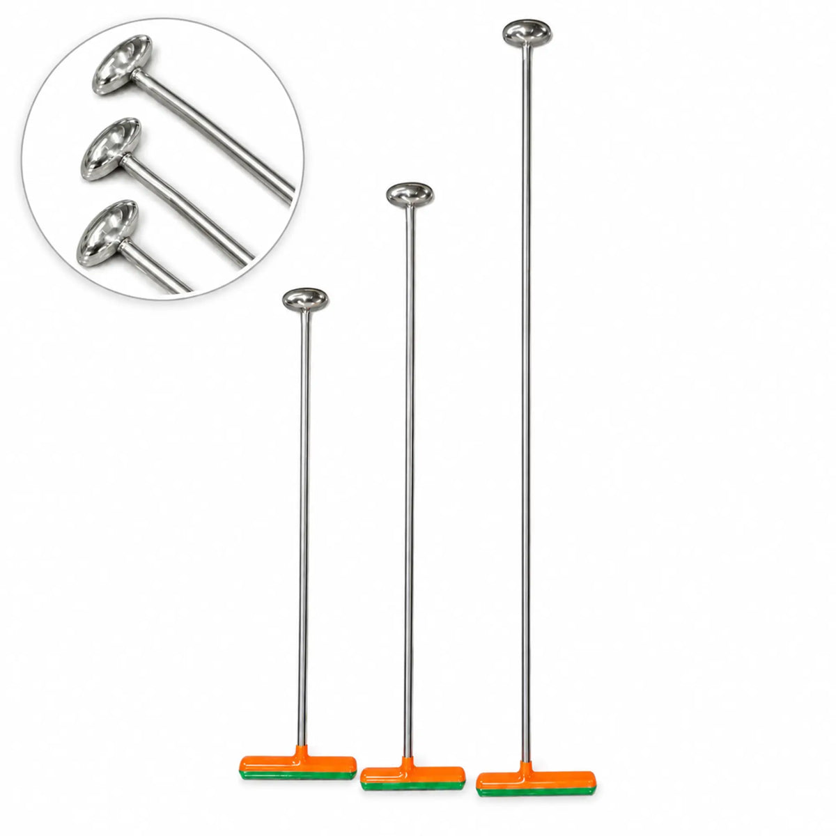 Asti Edition 3-Piece Straight Horizontal Oval Head PDR Rod Set with T-Handles (10mm)