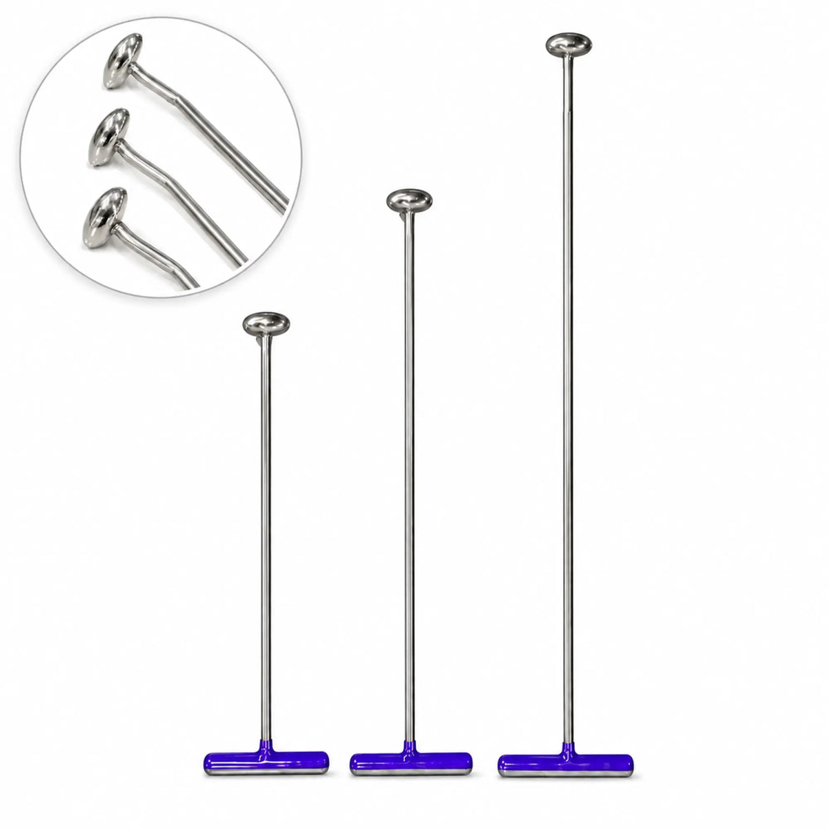 Urbino Edition 3-Piece Double-Bend Horizontal Oval Head PDR Rod Set with T-Handles (10mm)