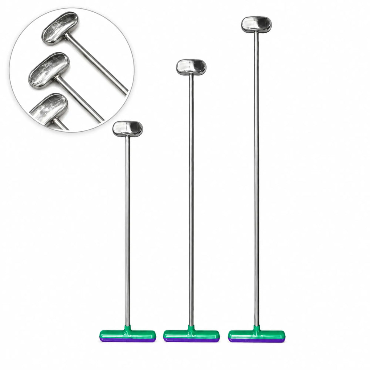 Ravenna Edition 3-Piece Straight Wide Oval Head PDR Rod Set with T-Handles (10mm)