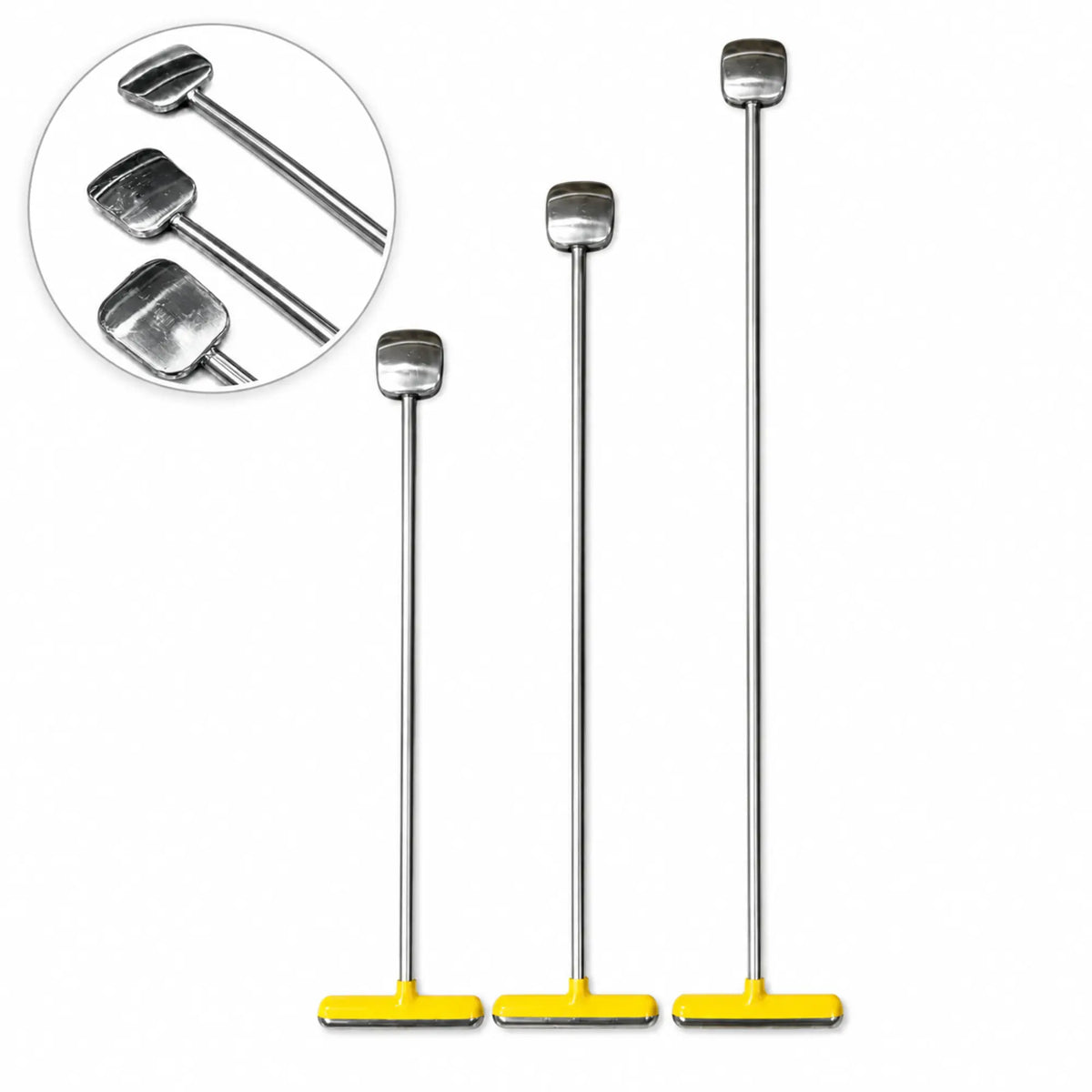 Lucca Edition 3-Piece Straight Tapered Square Head PDR Rod Set with T-Handles (10mm)