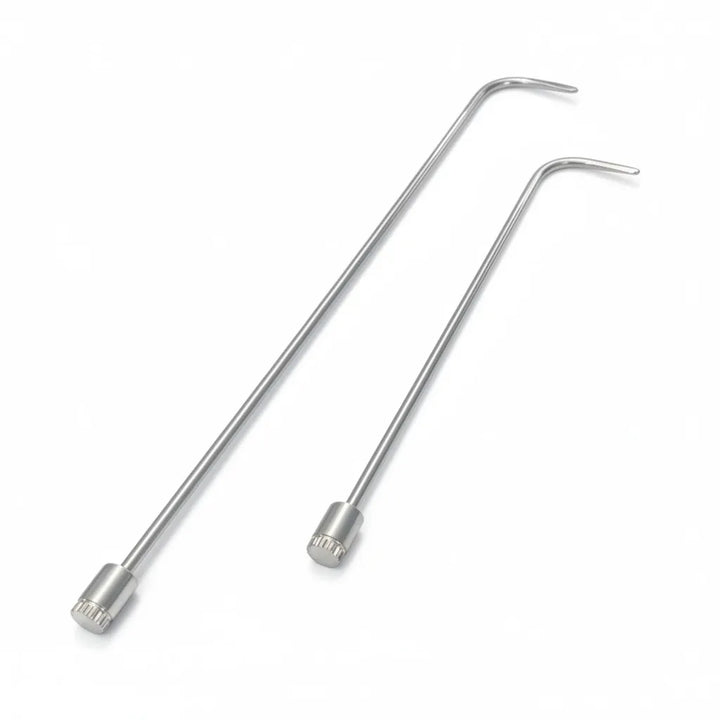 Set de 2 tiges PDR orientables à 360°, édition Zorvella (embout rond épais)