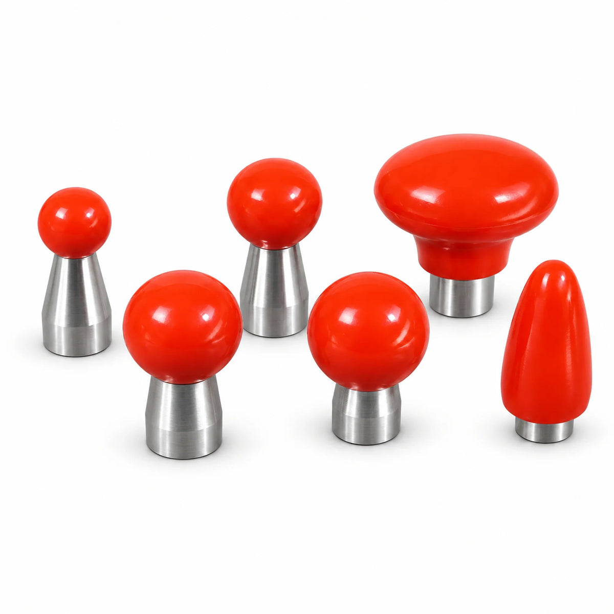 DentPDR 6-Piece Multi-Shape Red Rubber PDR Tips Set