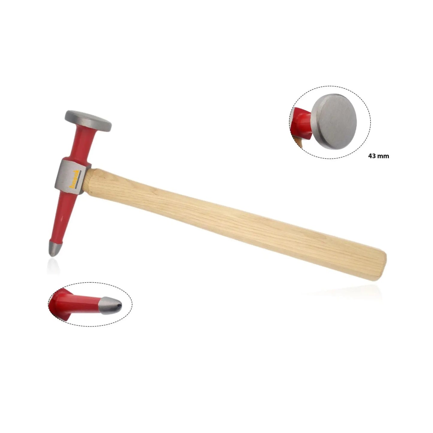 Professional Body Hammer – Flat Round Face & Pointed Pein