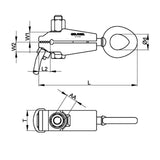 Narrow Jaw 3-Way Auto Body Pull Clamp - 5 Ton Capacity