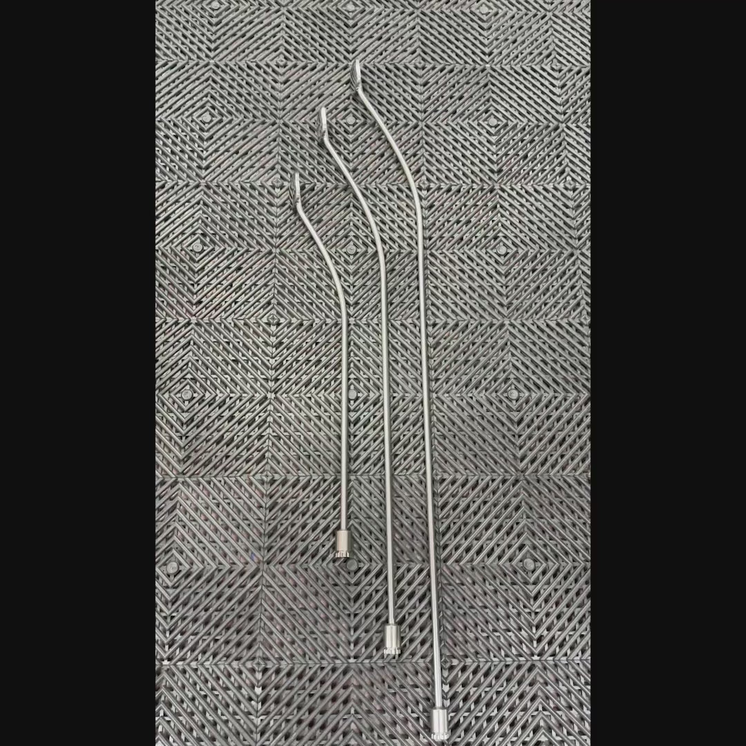 Como Edition 3-Piece 155° Curved Textured Square Head PDR Rod Set (10mm)