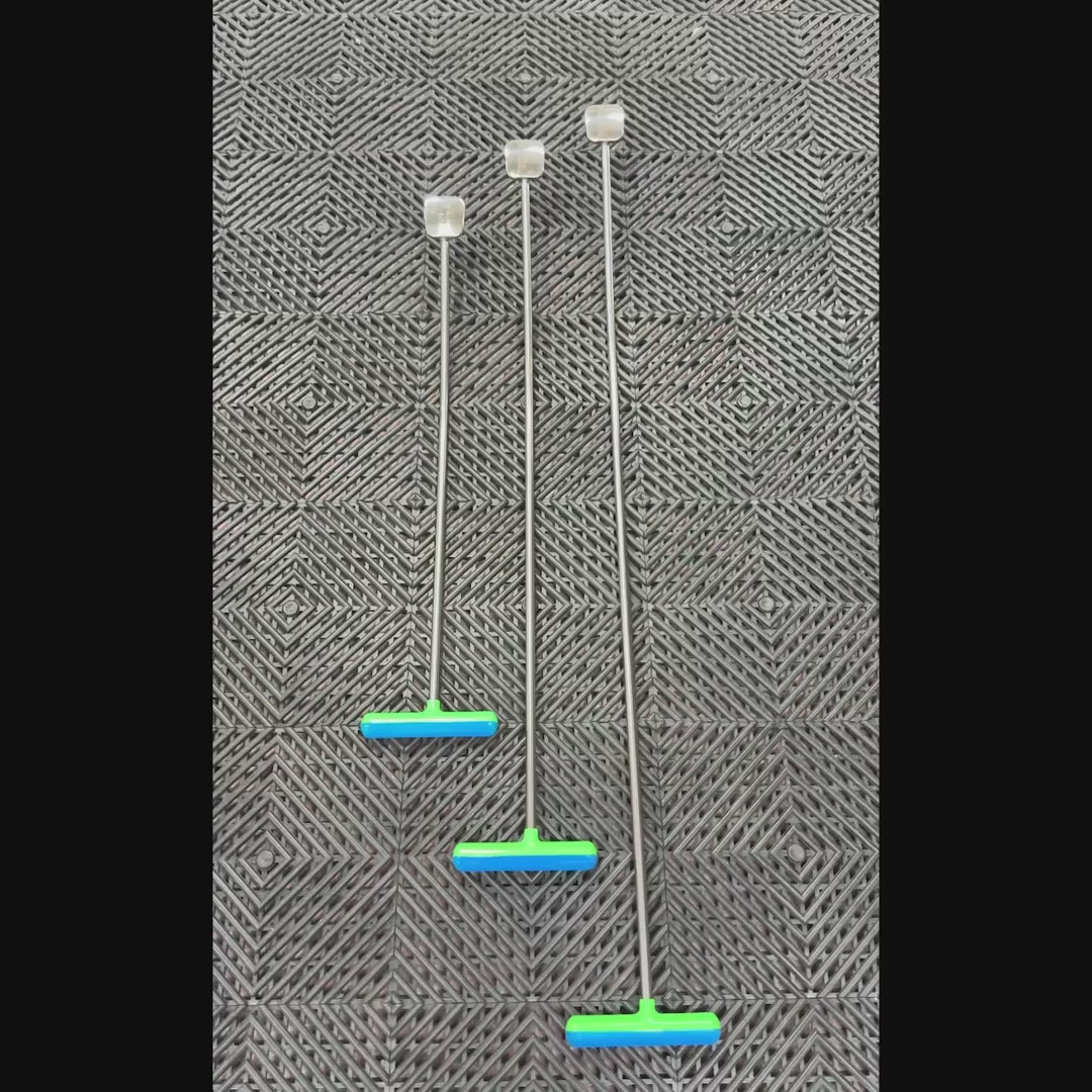 Monza Edition 3-Piece 155° Curved Textured Square Head PDR Rod Set with T-Handles (10mm)