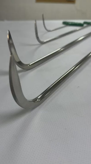 6-Piece Stainless Steel Single Bend PDR Rod Set (Sharp Tip)